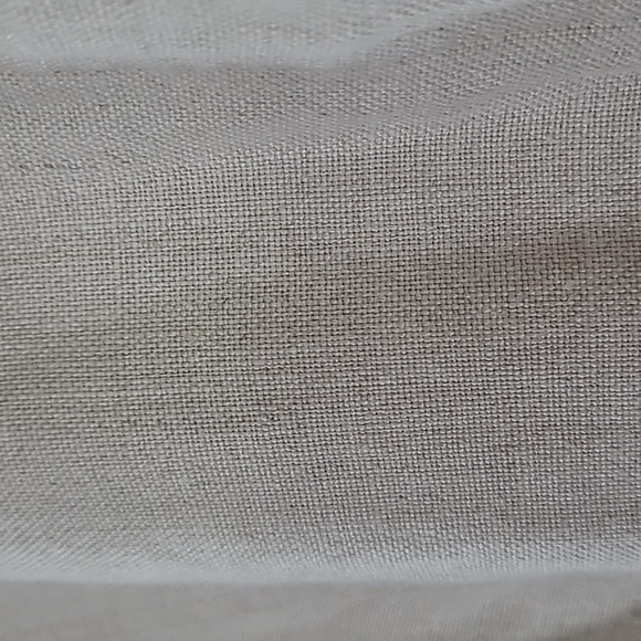 CHARTER Club 100% Linen Button Down Roll Tab Sleeve Shirt Jacket - Cream Size L - Picture 4 of 9